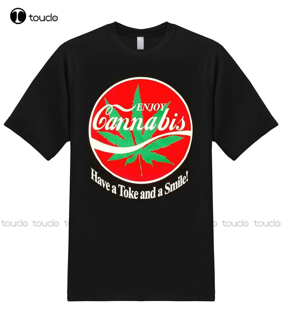 New Enjoy Cannabis Toke Marijuana Weed Pot Cannabis Ganja 420 Stoner Graphic T-Shirt Cotton Tee Shirt