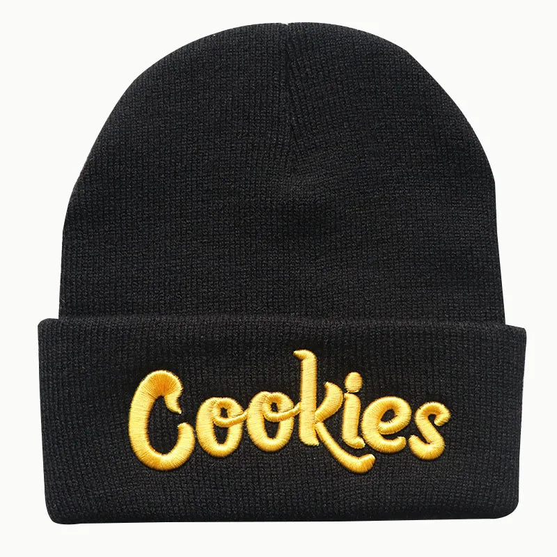 Cookies Embroidery Beanie Hat Winter Knitted Slouchy Cuffed Skull Cap Warm Ski Hats Men Women Soft Comfortable Classic Fashion