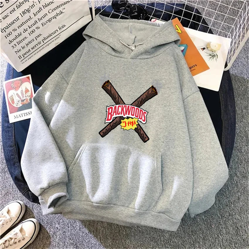 Backwood Autumn Women Hoodies Hip Hop Fleece Woman Casual Pullover Unisex Male Female Hoody Y2K Fashion Clothes Streetwear