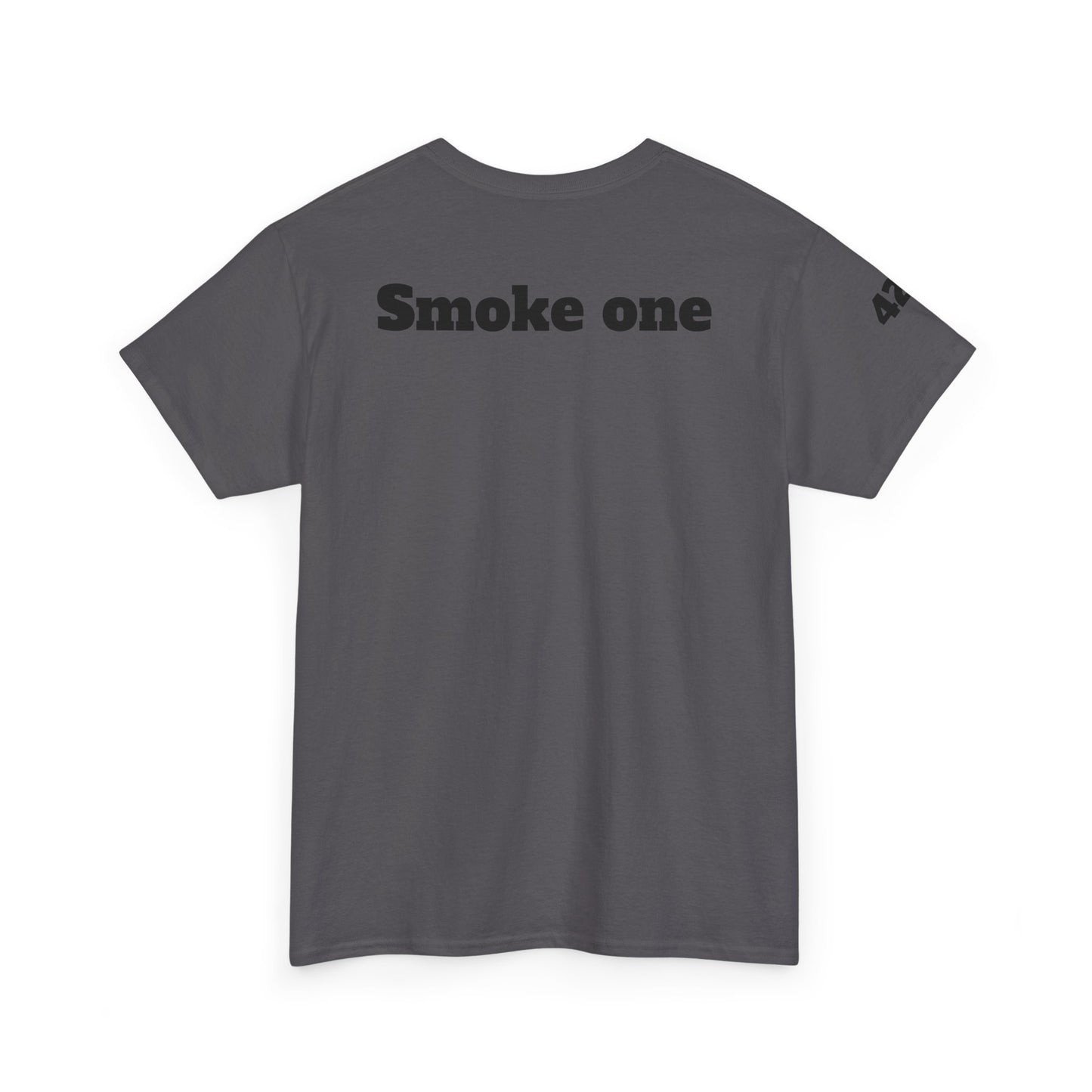 T-Shirt — Baked & Confused Smiley Graphic Tee ("Smoke One")