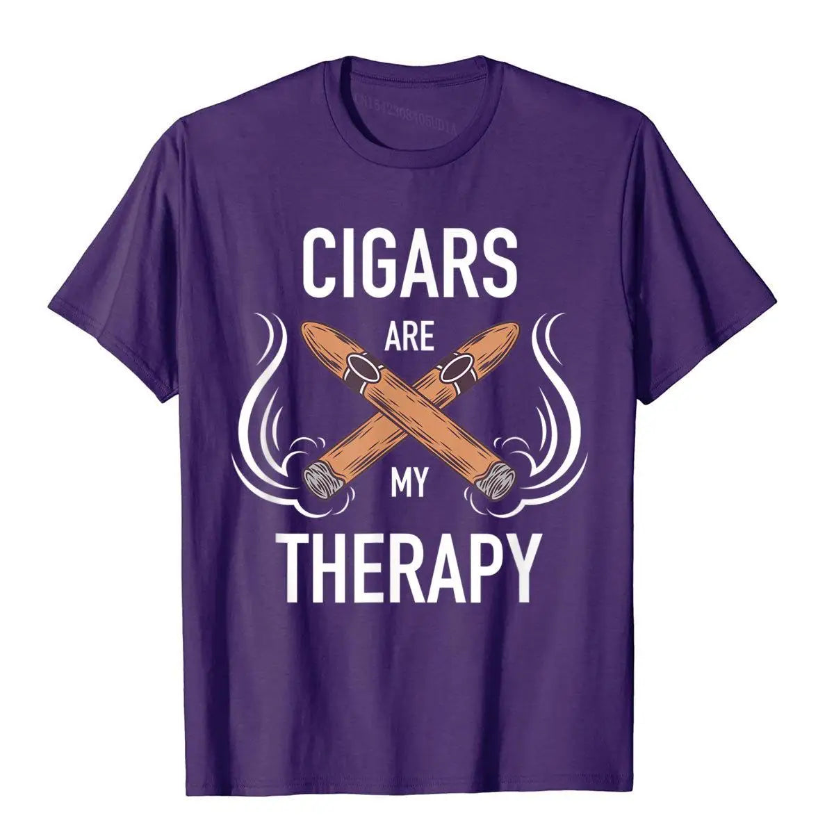 Funny Cigar Smoker Tshirt Cigars Are My Therapy Gift Shirt T-Shirt Man Brand Comfortable Tops Shirts Cotton T Shirt Hip Hop