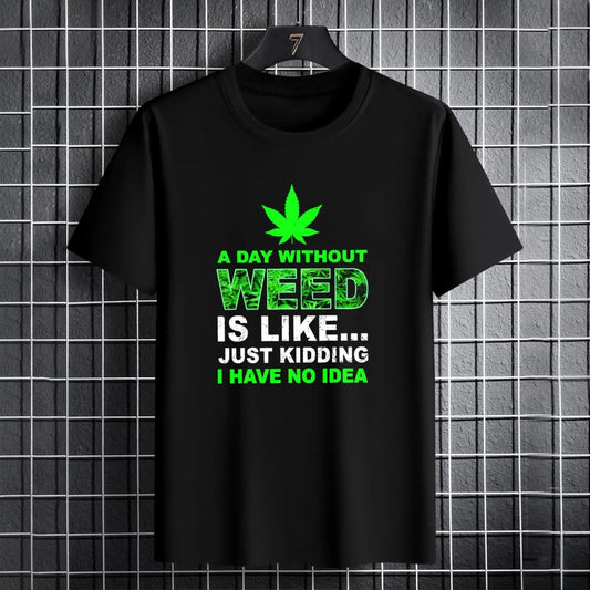 Men's Weed T-Shirt: Funny Marijuana Cannabis Short Sleeve Tee - Stoner Gift