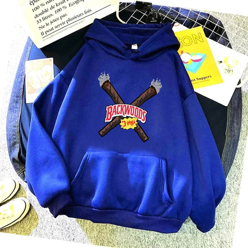 Backwood Autumn Women Hoodies Hip Hop Fleece Woman Casual Pullover Unisex Male Female Hoody Y2K Fashion Clothes Streetwear