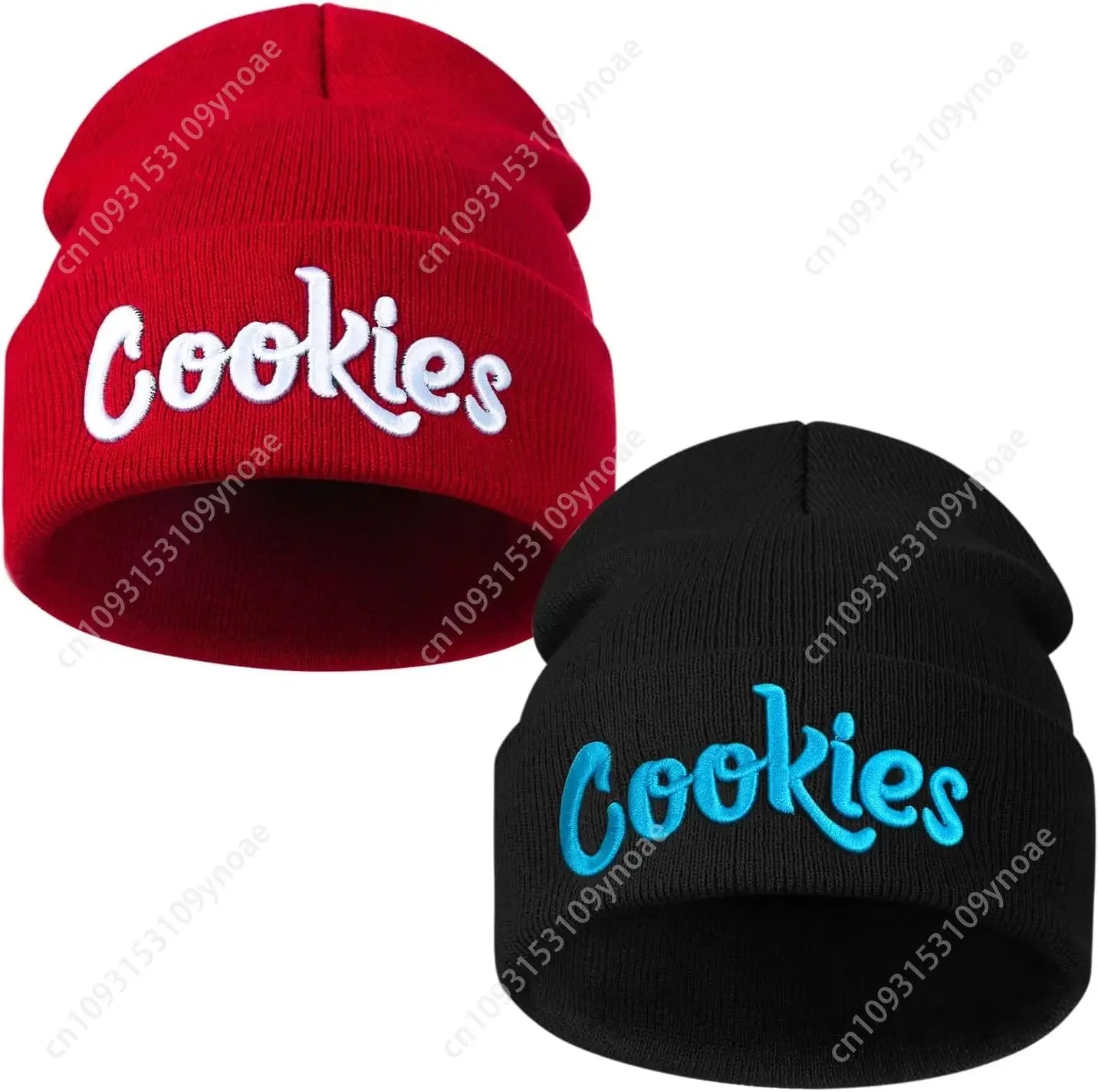 Cookies Embroidery Beanie Hat Winter Knitted Slouchy Cuffed Skull Cap Warm Ski Hats Men Women Soft Comfortable Classic Fashion