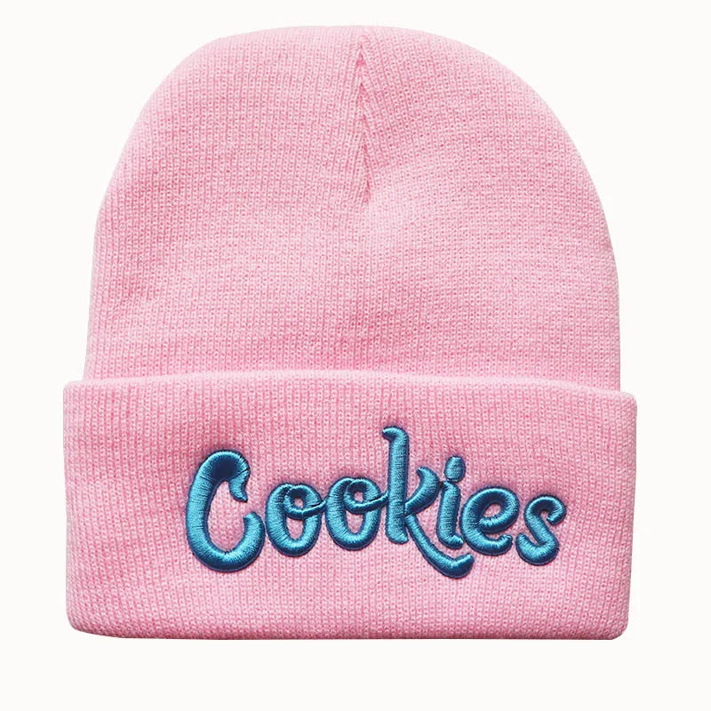Cookies Embroidery Beanie Hat Winter Knitted Slouchy Cuffed Skull Cap Warm Ski Hats Men Women Soft Comfortable Classic Fashion