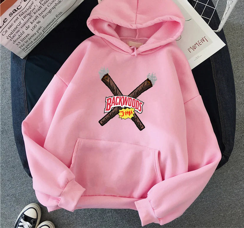 Backwood Autumn Women Hoodies Hip Hop Fleece Woman Casual Pullover Unisex Male Female Hoody Y2K Fashion Clothes Streetwear