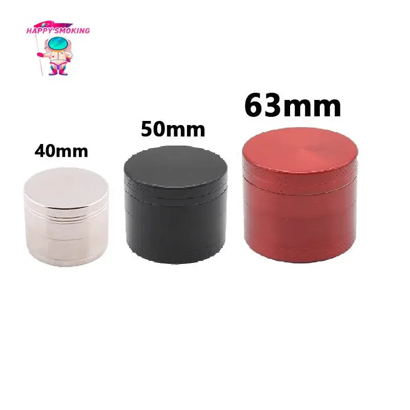 HAPPY 4 Layers Mini 40/50/63mm Pepper Pot Spice Crusher Zinc Alloy Dry Herb Smoke Cigarette Accessories Herbal Tobacco Grinder