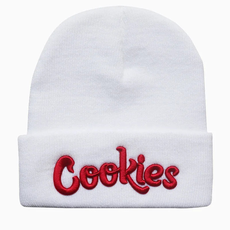 Cookies Embroidery Beanie Hat Winter Knitted Slouchy Cuffed Skull Cap Warm Ski Hats Men Women Soft Comfortable Classic Fashion
