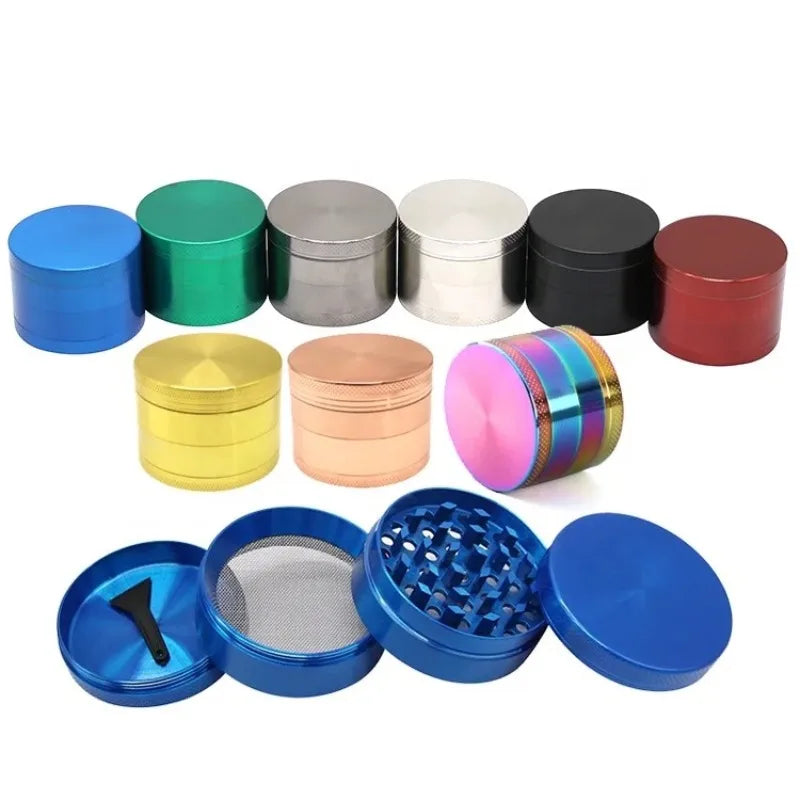 HAPPY 4 Layers Mini 40/50/63mm Pepper Pot Spice Crusher Zinc Alloy Dry Herb Smoke Cigarette Accessories Herbal Tobacco Grinder