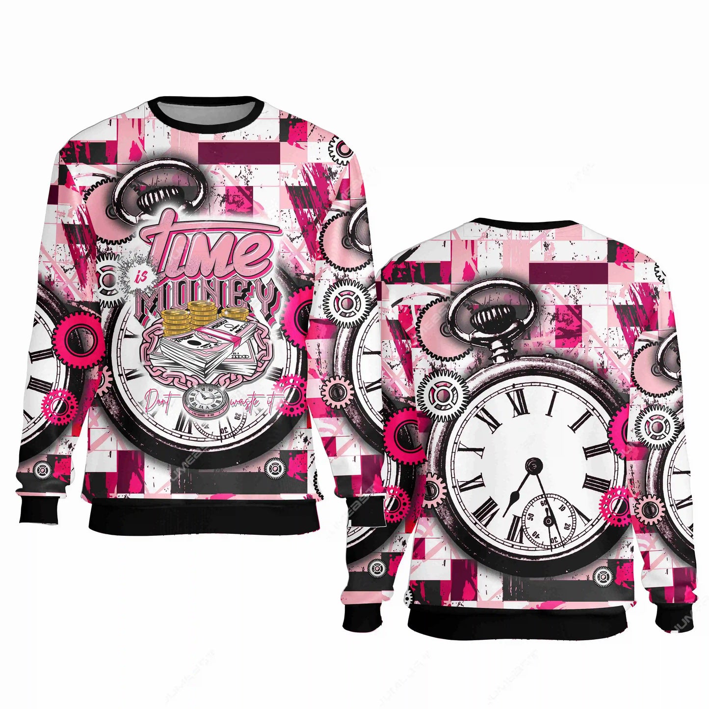 Jumeast Merry Fishmas Men Sweatshirt Hail Santa Women Cutecore Streetwear Christmas Santa Marijuana Graphic Funny DJ Pullover