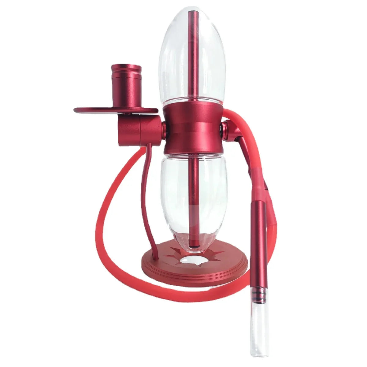 MOONSHADE New Olive Style Gravity Water Smoking Pipe with Tobacco Bowl 360° Rotating Glass Grass Shisha Pipe Smoke Accessories