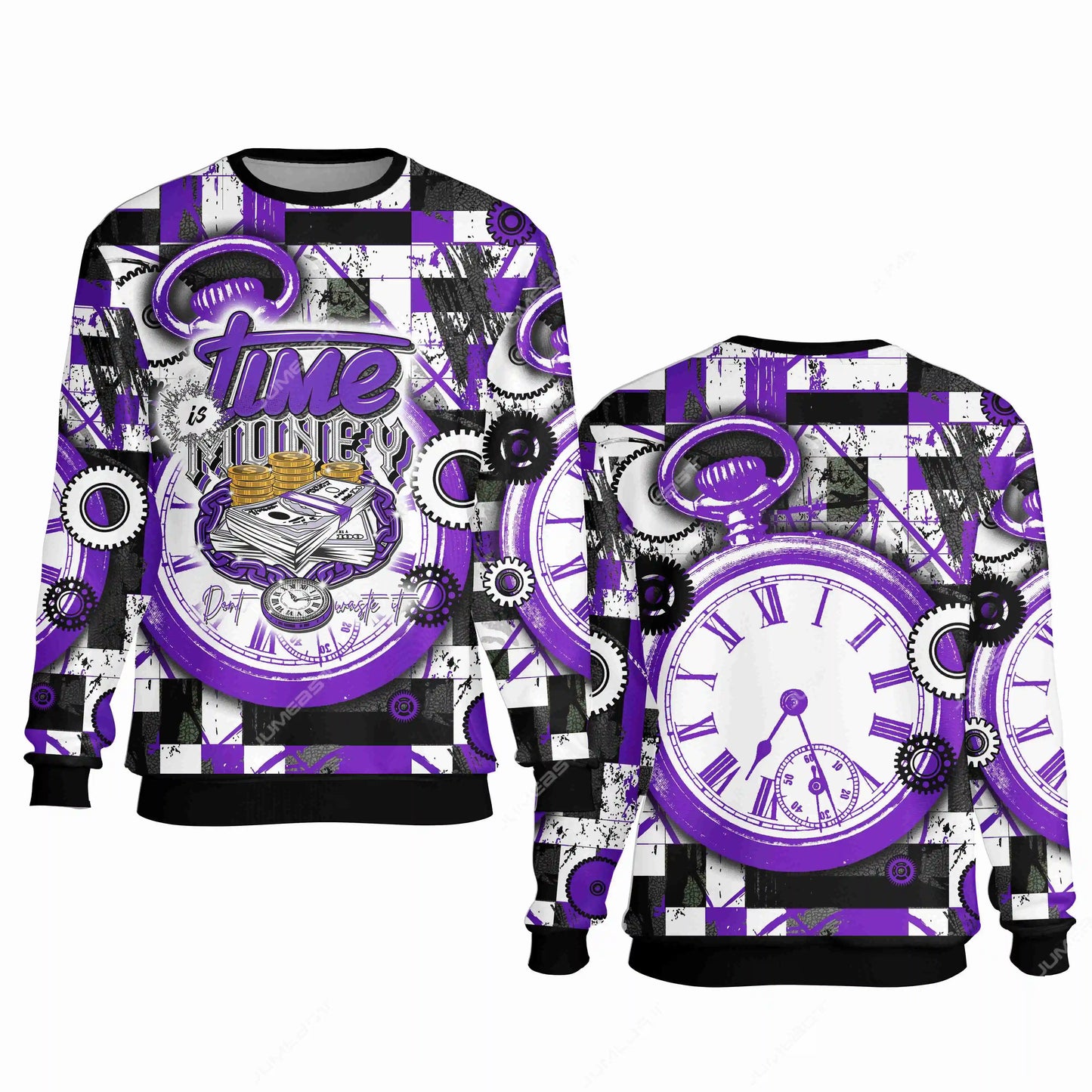 Jumeast Merry Fishmas Men Sweatshirt Hail Santa Women Cutecore Streetwear Christmas Santa Marijuana Graphic Funny DJ Pullover