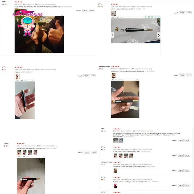 HAPPY SMOKING Metal Conical Smoking Pipe with Filter Mouth Tips Removable Tobacco Pipas Smoke Accessories